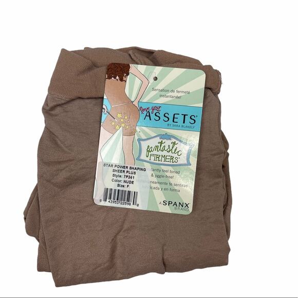 Spanx Assets Star Power Shaping Sheer Plus Style 7P241 Nude Size F - Picture 1 of 6